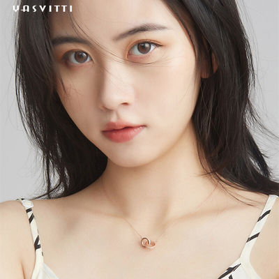 گردنبند زنجیر نقره ای 6.7X8.2mm 2.08g حلقه 18 حلقه دو حلقه