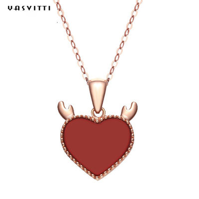 گردنبند آویز قلب نقره ای نقره ای 3 گرمی 15.7 اینچی گردنبند قلبی شیک گوزن مرسوم ، مد روز