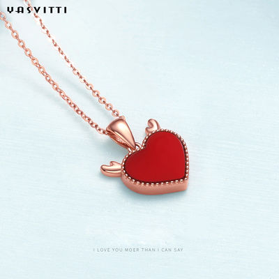 گردنبند آویز قلب نقره ای نقره ای 3 گرمی 15.7 اینچی گردنبند قلبی شیک گوزن مرسوم ، مد روز