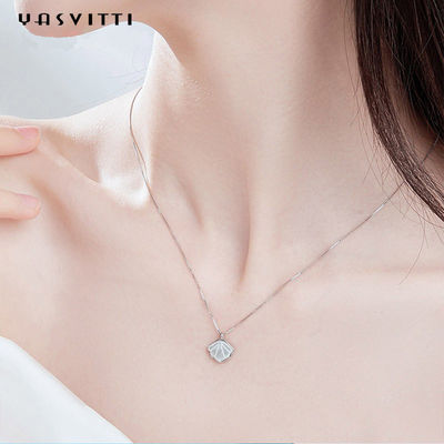 گردنبند زنجیره ای زنجیره ای کلاسیک مروارید 925 گردنبند نقره
