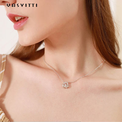 گردنبند گردنبند آویز نقره ای 2 گرم Fiancée 18k Cubic Zirconia 1.64ft