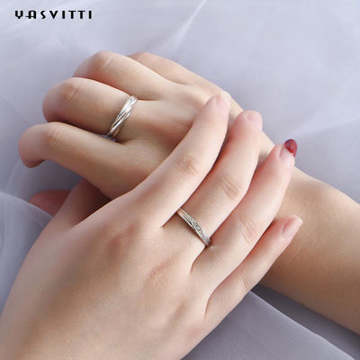 حلقه طلا و جواهر نقره استرلینگ 0.7 اینچ 0.6 اینچ حلقه باند پیچ ​​خورده مد روز