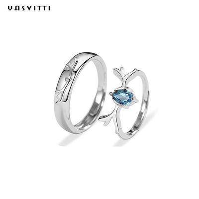حلقه جواهر نقره ای 1.13 میلی متر 1.68 گرم S990 Fiancée Silver Zircon Classic