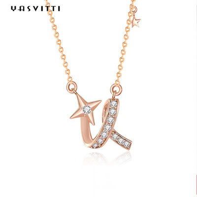 گردنبند طلا و جواهر نقره ای 2g 17.7in گردنبند 18k مراسم گردنبند طلا پیچ خورده