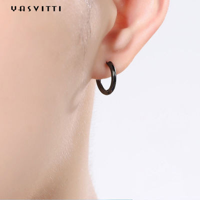 0.07oz 0.12cm گوشواره جواهر نقره ای 316L مردانه گوشواره فولادی ضد زنگ