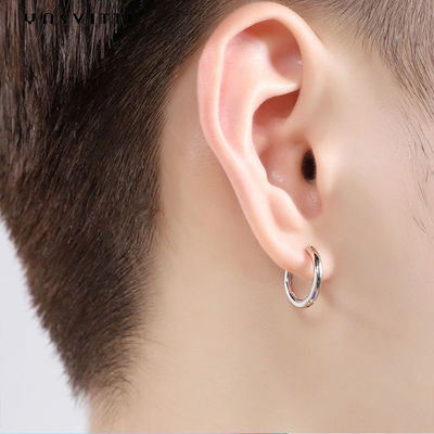 0.07oz 0.12cm گوشواره جواهر نقره ای 316L مردانه گوشواره فولادی ضد زنگ