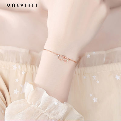 دستبند ODM 7.8in 304 SS نقره ای نقره ای 18k رز طلایی دستبند قلب باز