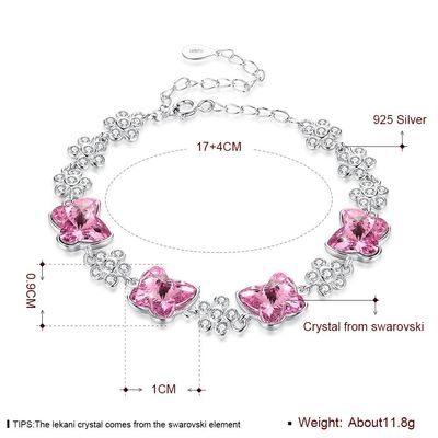 دستبندهای کشویی نقره ای ODM 1.4x1.6cm 3.5 اینچی دستبند مکعبی زیرکونیا