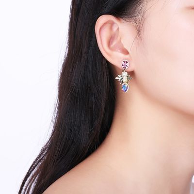 گوشواره جواهر نقره عیار هدیه الماس