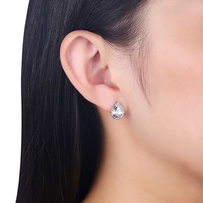 گوشواره جواهر نقره ای استرلینگ زنانه