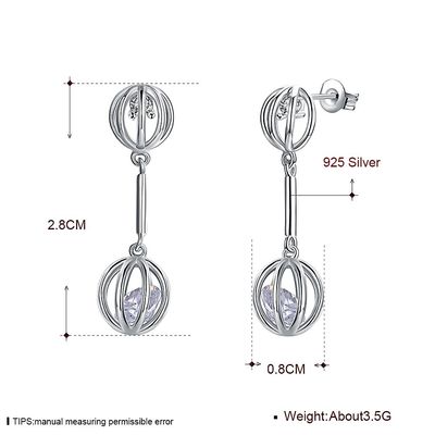 0.12oz 2.8X0.8cm گوشواره یاقوت یاقوتی گوشواره آلیاژی زیرکون سنگی