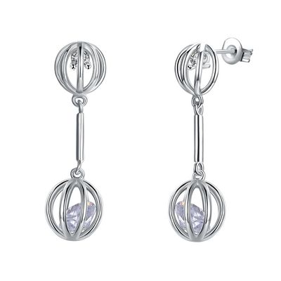 0.12oz 2.8X0.8cm گوشواره یاقوت یاقوتی گوشواره آلیاژی زیرکون سنگی