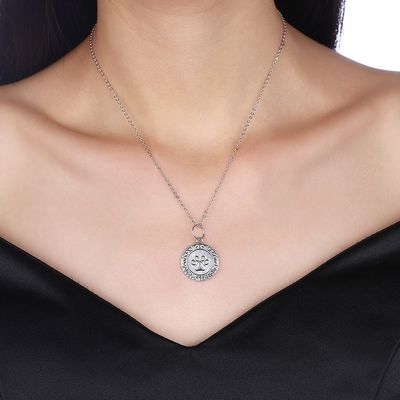 گردنبند نقره ای 16 اینچ 0.9 گرم گردنبند نقره ای Lovely 3A CZ 925