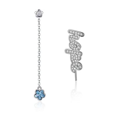 2.3in 3.7g گوشواره قطره ای Unisex Alloy Drop Diamond Flower گوشواره