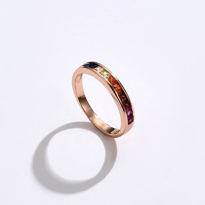 حلقه حلقه نقره ای نقره ای استریل 8.3in 0.07oz حلقه نامزدی 14k ODM