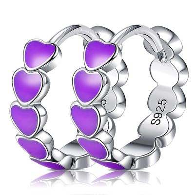 نخ CZ 0.85 Gram 0.15mm گوشواره نقره ای قلب گل میخ قلب