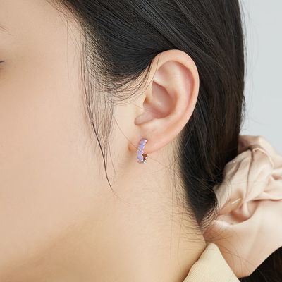 نخ CZ 0.85 Gram 0.15mm گوشواره نقره ای قلب گل میخ قلب