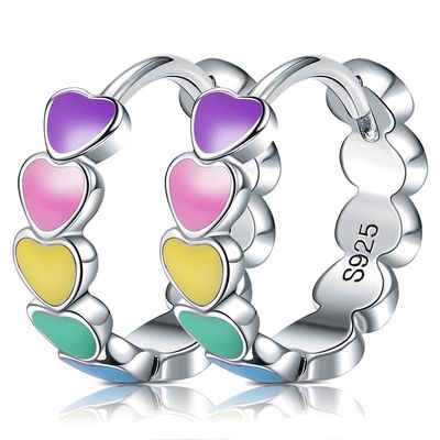 نخ CZ 0.85 Gram 0.15mm گوشواره نقره ای قلب گل میخ قلب