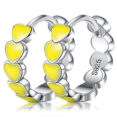 نخ CZ 0.85 Gram 0.15mm گوشواره نقره ای قلب گل میخ قلب