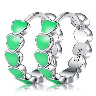 نخ CZ 0.85 Gram 0.15mm گوشواره نقره ای قلب گل میخ قلب