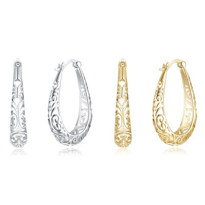 3x2.1cm نقره ای آلیاژی فلزی گوشواره سبک طلا با روکش پلاتین استیل