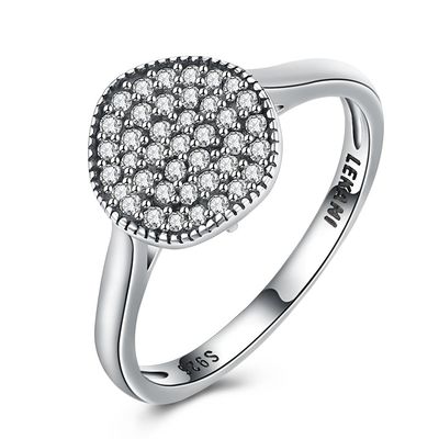 حلقه مد مدل Zircon Diamonds Stone 925 Sterling Silver Engagement Wedding Band حلقه برای زنان