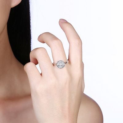 حلقه مد مدل Zircon Diamonds Stone 925 Sterling Silver Engagement Wedding Band حلقه برای زنان