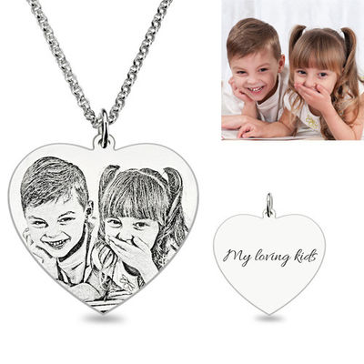 گردنبند نقره ای نقره ای 0.88 اینچ گردنبند نقره ای نقره ای نقاشی شده ODM