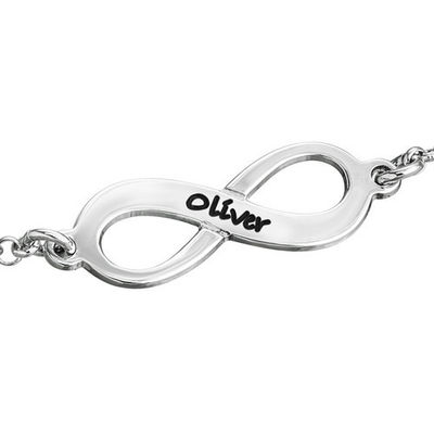دستبند نقره سفارشی 0.18oz 0.79cm دستبند جامد 18k طلا سه نفره بی نهایت