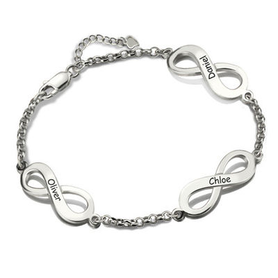 7.5in 6 Gram Infinity Name دستبند دوست پسر نام شخصی Bangles SGS