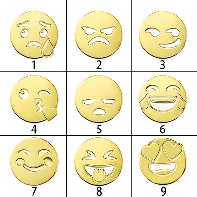 1.8ft 0.07oz گردنبند Emoji Gold S925 Memorial نام اولیه گردنبند