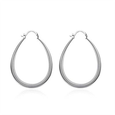 حلقه صاف با روکش پلاتین حلقه طلا 14k 30 × 21mm برای بانوان خانم