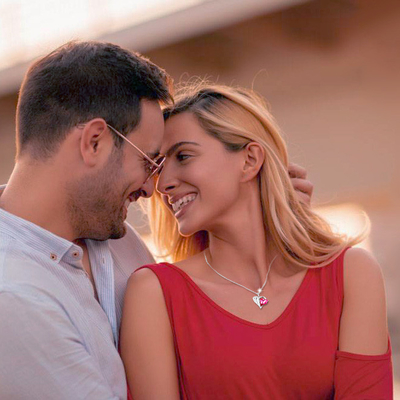 0.79x0.98 اینچ گردنبند آویز قلب استرلینگ زیبایی شناسی Love U Babe Heart