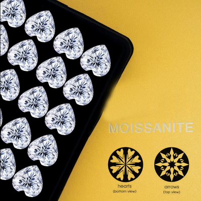 عمده فروشی موسانیت Pass Diamond Test GRA Stones D Color Round Shape Diamond Loose Moissanite گوشواره های حلقه ای موسانیت